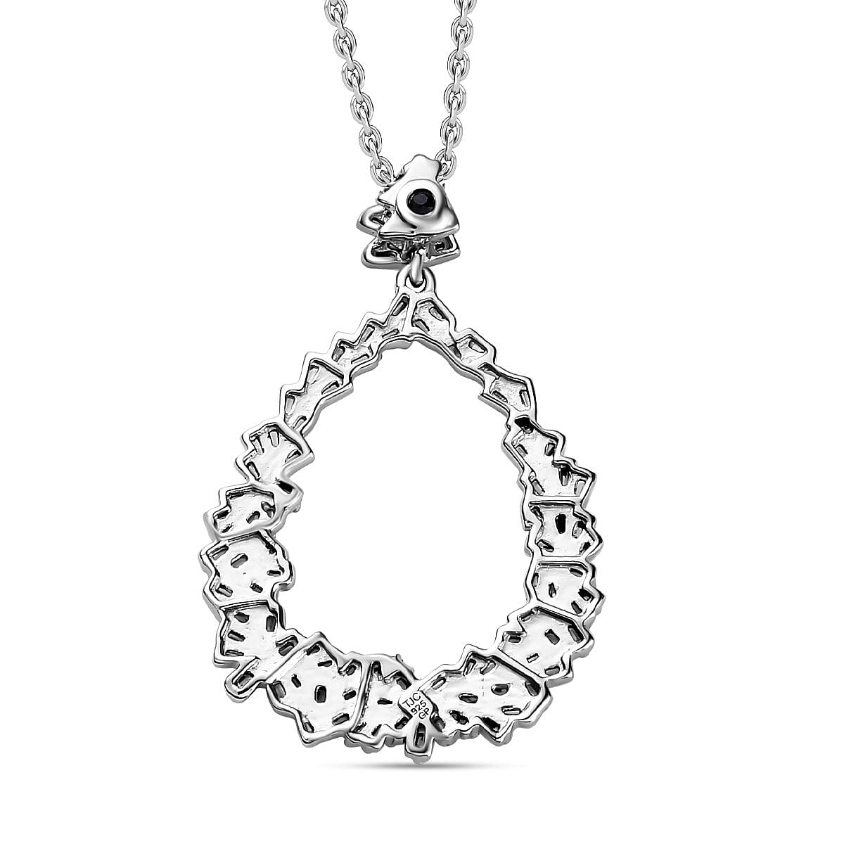 GP Italian Garden Collection - Diamond Pendant with Chain (Size 20) in Platinum Overlay Sterling Silver 0.55 Ct.