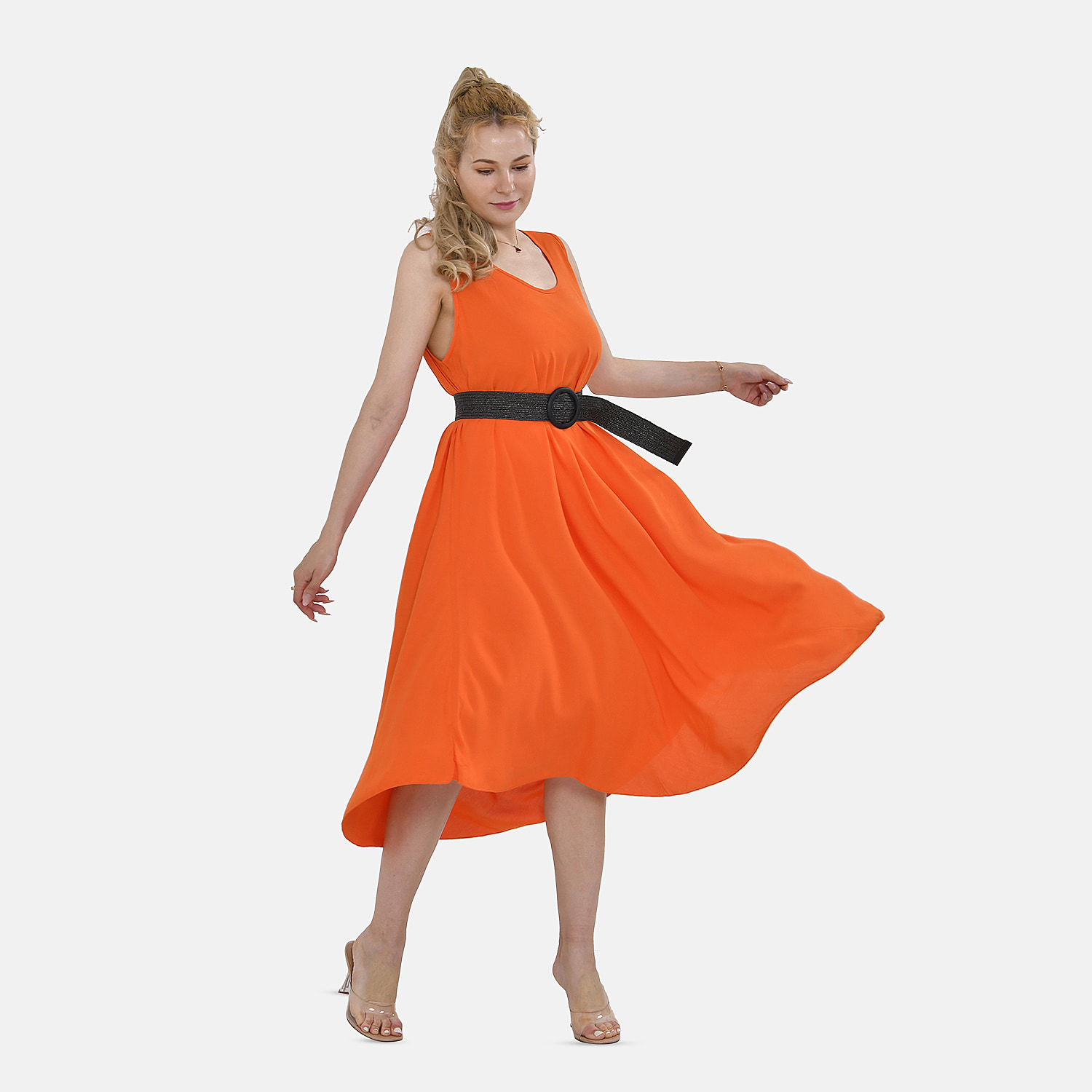 Tamsy-printed-Umbrella-Dress-set-of-2-with-elastic-beltOnesize-W-59-L-