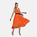Tamsy Printed Umbrella Dress with Set of 2 Elastic Belt