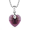 Foilback Amethyst Crystal Heart Pendant with Chain (Size 20) in Platinum Overlay Sterling Silver 6.820 Ct.