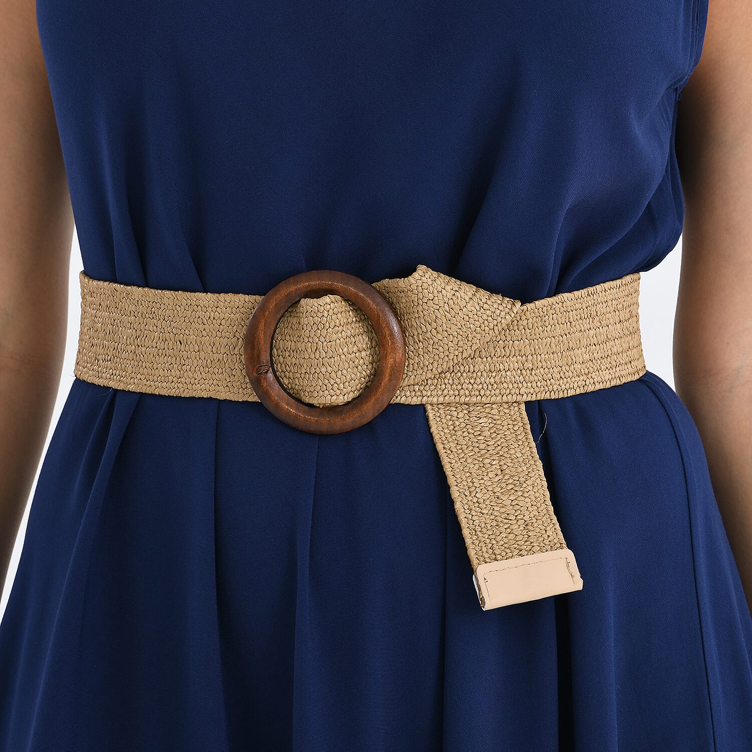 Tamsy - 100% Viscose Navy Umbrella Dress with Belt (One Size 8-18) - Navy Tamsy - 100% Viscose Navy Umbrella Dress with Belt (One Size 8-18) - Navy
