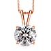 Moissanite Solitaire Pendant with Necklace (Size 20) in Platinum Overlay Sterling Silver 2.00 Ct.