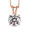 Moissanite Solitaire Pendant with Chain (Size 20) in 18K Yellow Gold Vermeil Plated Sterling Silver 2.00 Ct.