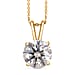Moissanite Solitaire Pendant with Necklace (Size 20) in Platinum Overlay Sterling Silver 2.00 Ct.