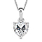 Moissanite Solitaire Pendant with Chain (Size 20) in Platinum Overlay Sterling Silver 1.81 Ct.