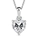 Moissanite Solitaire Pendant with Chain (Size 20) in Platinum Overlay Sterling Silver 1.81 Ct.