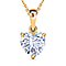 Moissanite Pendant with Chain (Size 20) in Platinum Overlay and Vermeil YG Sterling Silver  1.810  Ct.