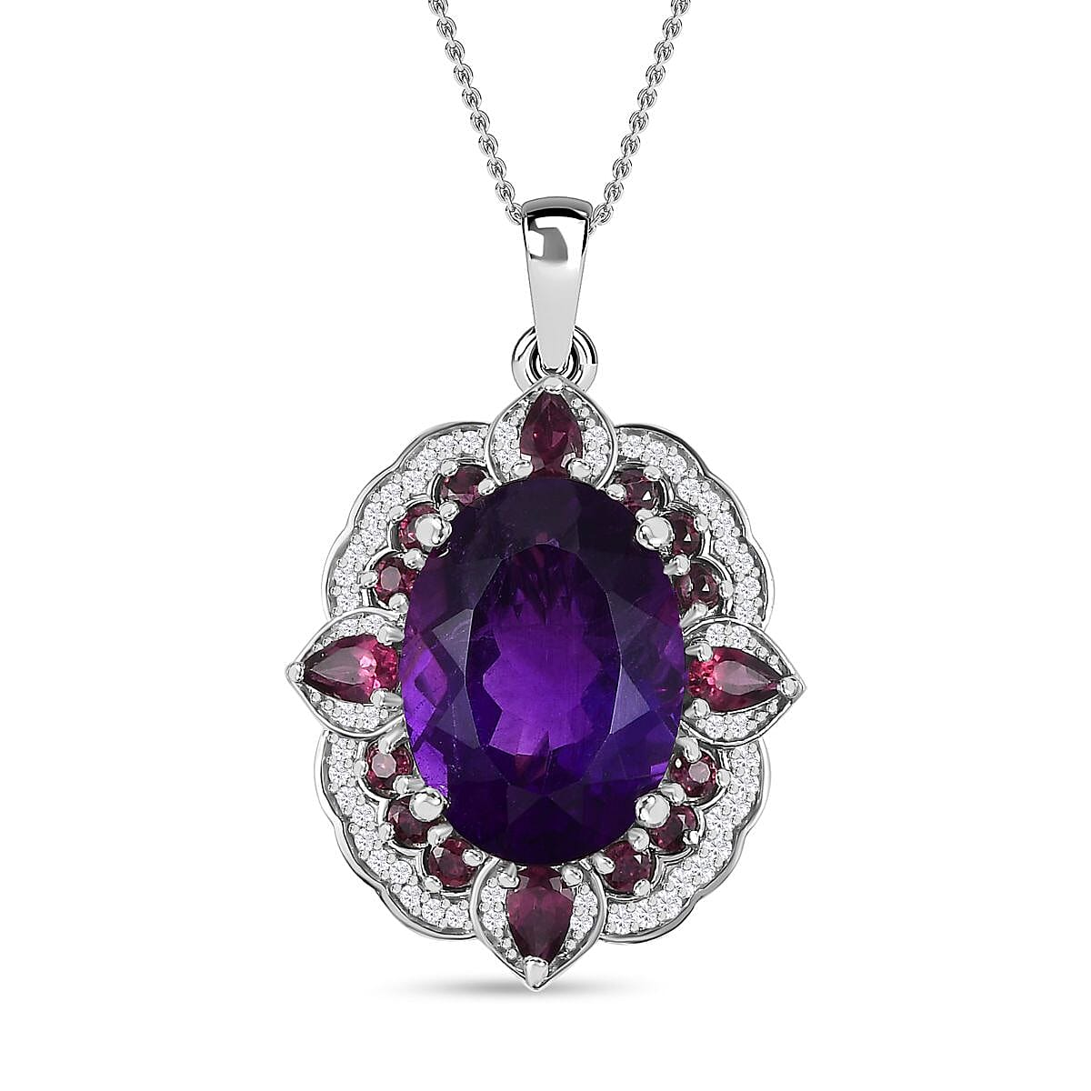 Rhodolite Pendant store 1.53 Carat, 925 Silver