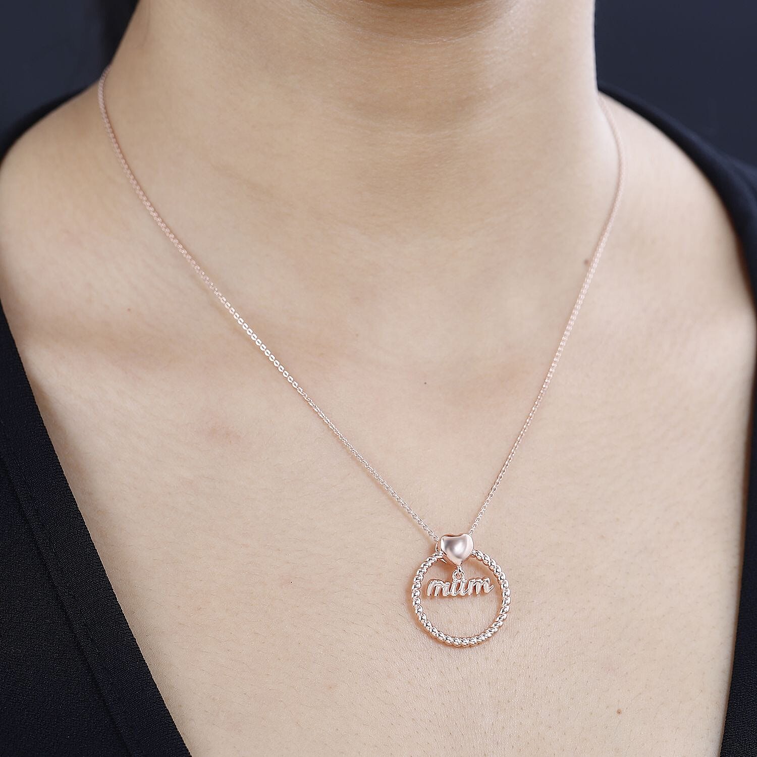 Pendant with Chain (Size 20) in Vermeil RG Sterling Silver  Wt. 6.8 Gms