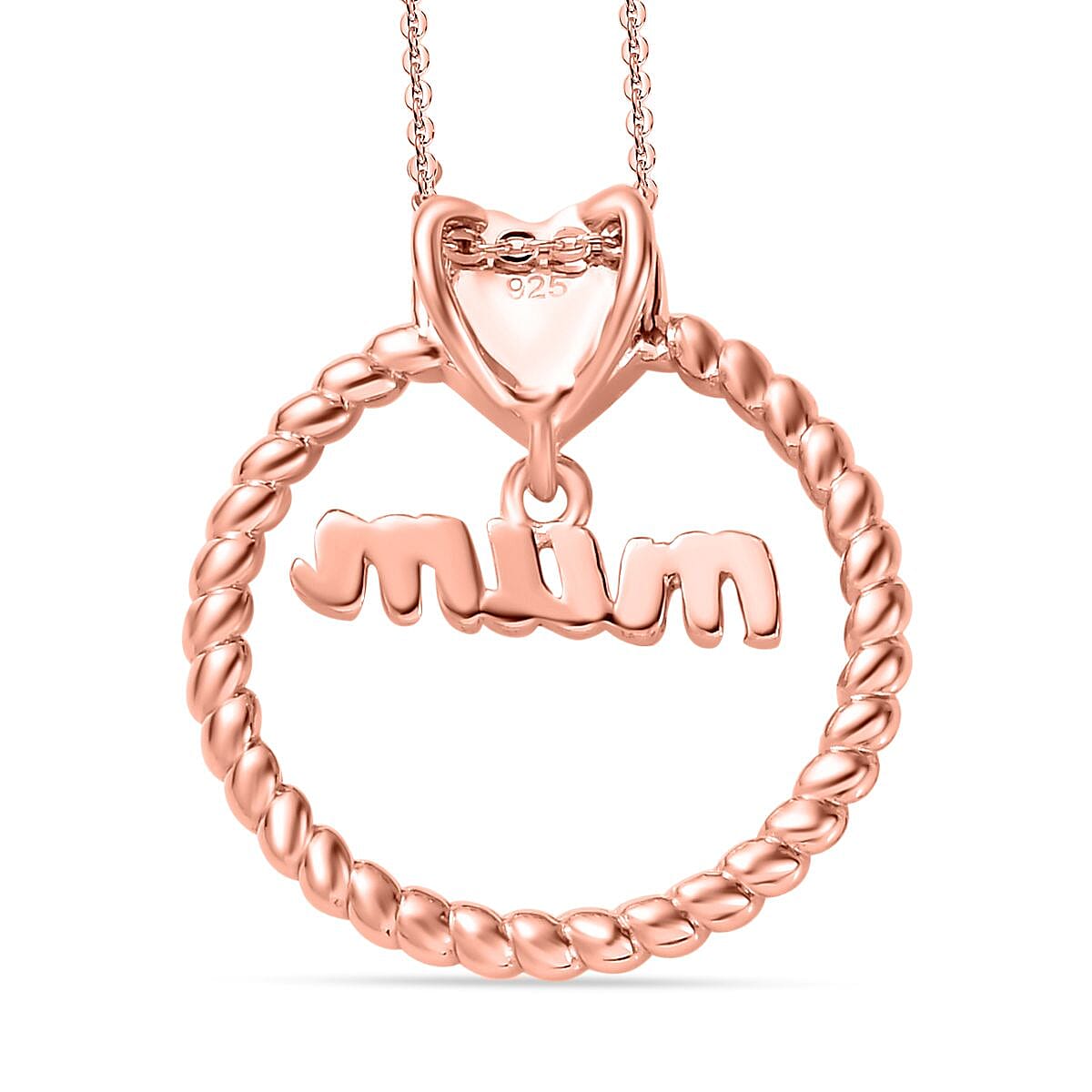 Pendant with Chain (Size 20) in Vermeil RG Sterling Silver  Wt. 6.8 Gms