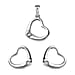 One Time Closeout 2 Piece Set - Diamond Heart Earrings and Pendant