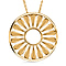Lucy Q Drip Collection  - Circle Pendant with Chain (Size 28) in 18K RG Vermeil Plated Sterling Silver