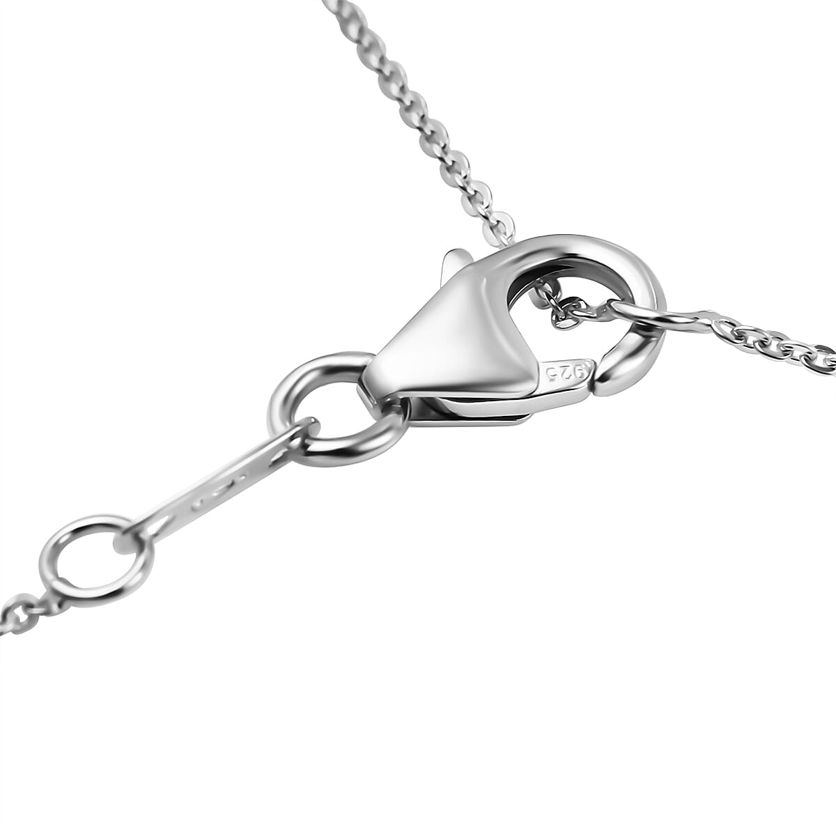 Lucy Q Air Drip Collection - Pendant with Chain (Size 26) in Rhodium Overlay Sterling Silver, Silver Wt. 15.60 Gms