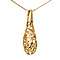 Lucy Q Air Drip Collection - Pendant with Chain (Size 26) in 18K Vermeil Rose Gold Plated Sterling Silver Wt. 15.6 Gms