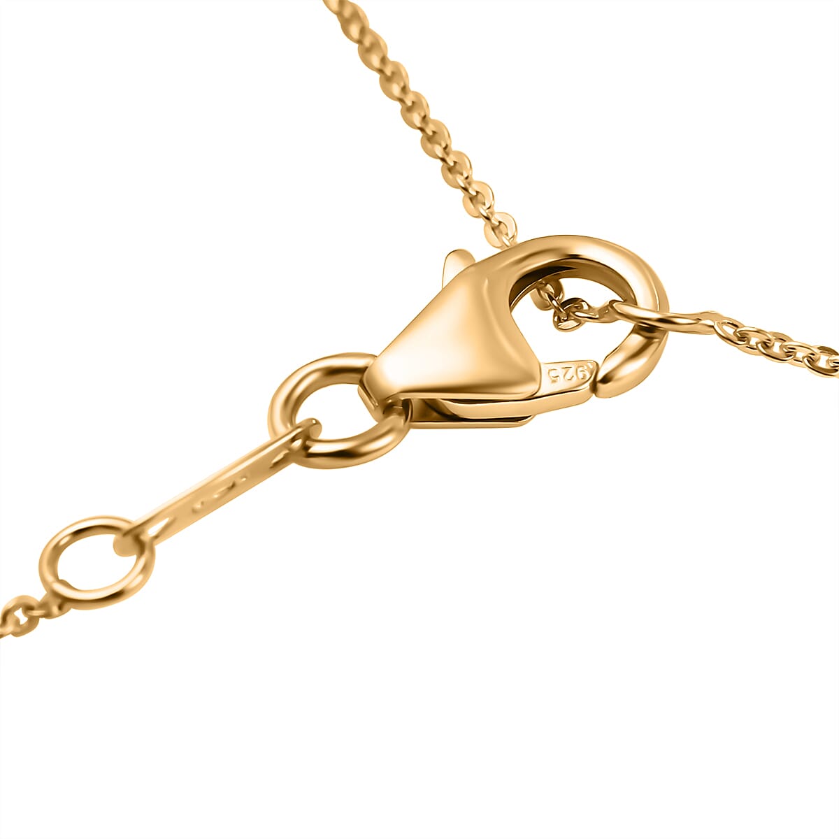 Lucy Q Air Drip Collection - Yellow Gold Plated Sterling Silver Pendant with Chain  (Size 18-22-26)