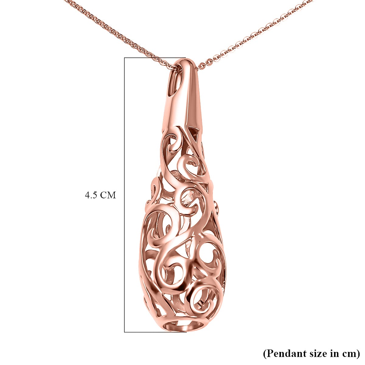 Lucy Q Air Drip Collection - Pendant with Chain  (Size 26)  Sterling Silver  Wt. 15.6 Gms