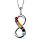 Citrine,  Red Garnet,  Blue Sapphire,  Aquamarine,  Peridot,  African Amethyst,  Salamanca Fire Opal Pendant with Chain (Size 20) in Vermeil YG Sterling Silver 0.70 ct  Silver Wt. 5.37 Gms  0.800  Ct.