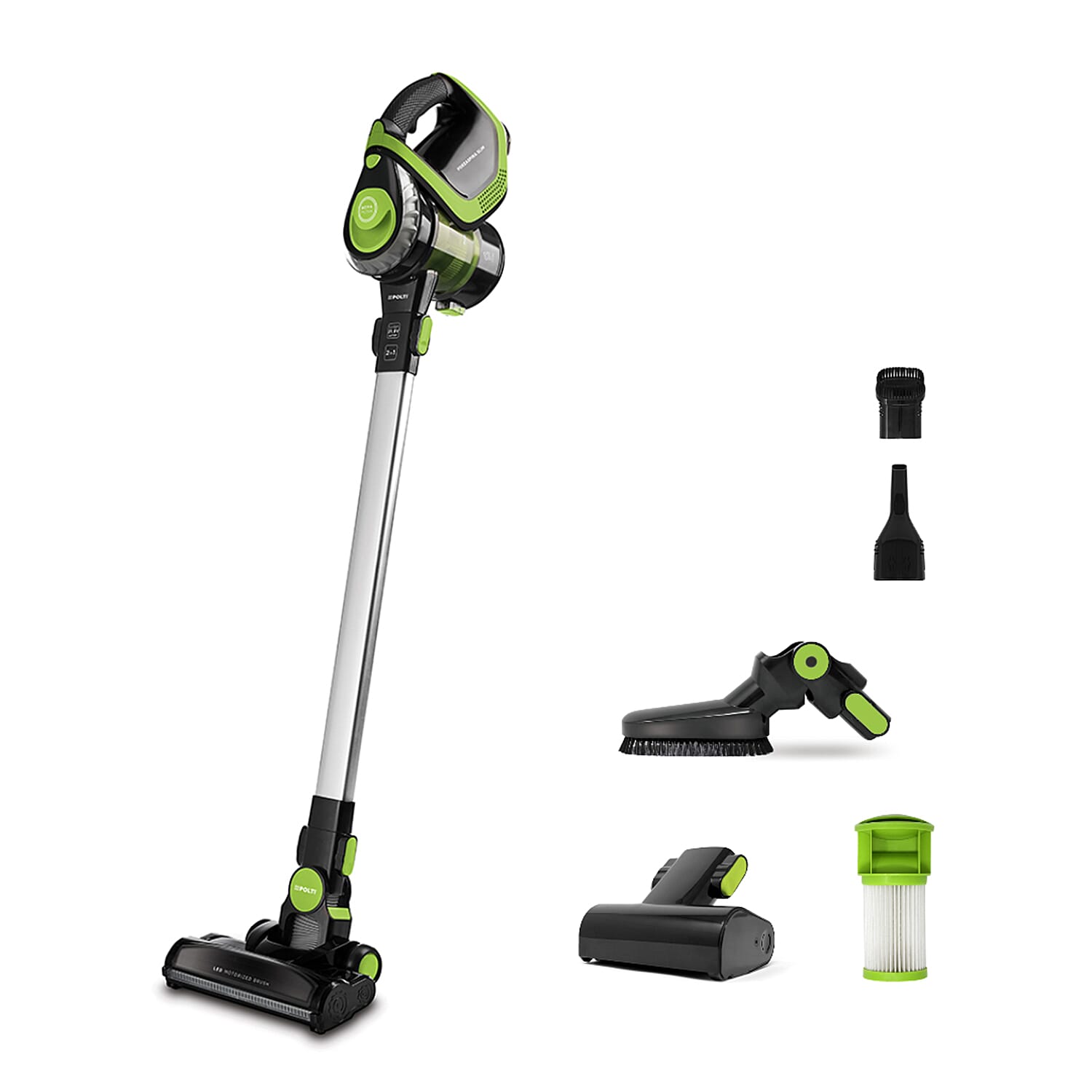 Slim 2 In 1 Vacuum - Green, Accessory Kit