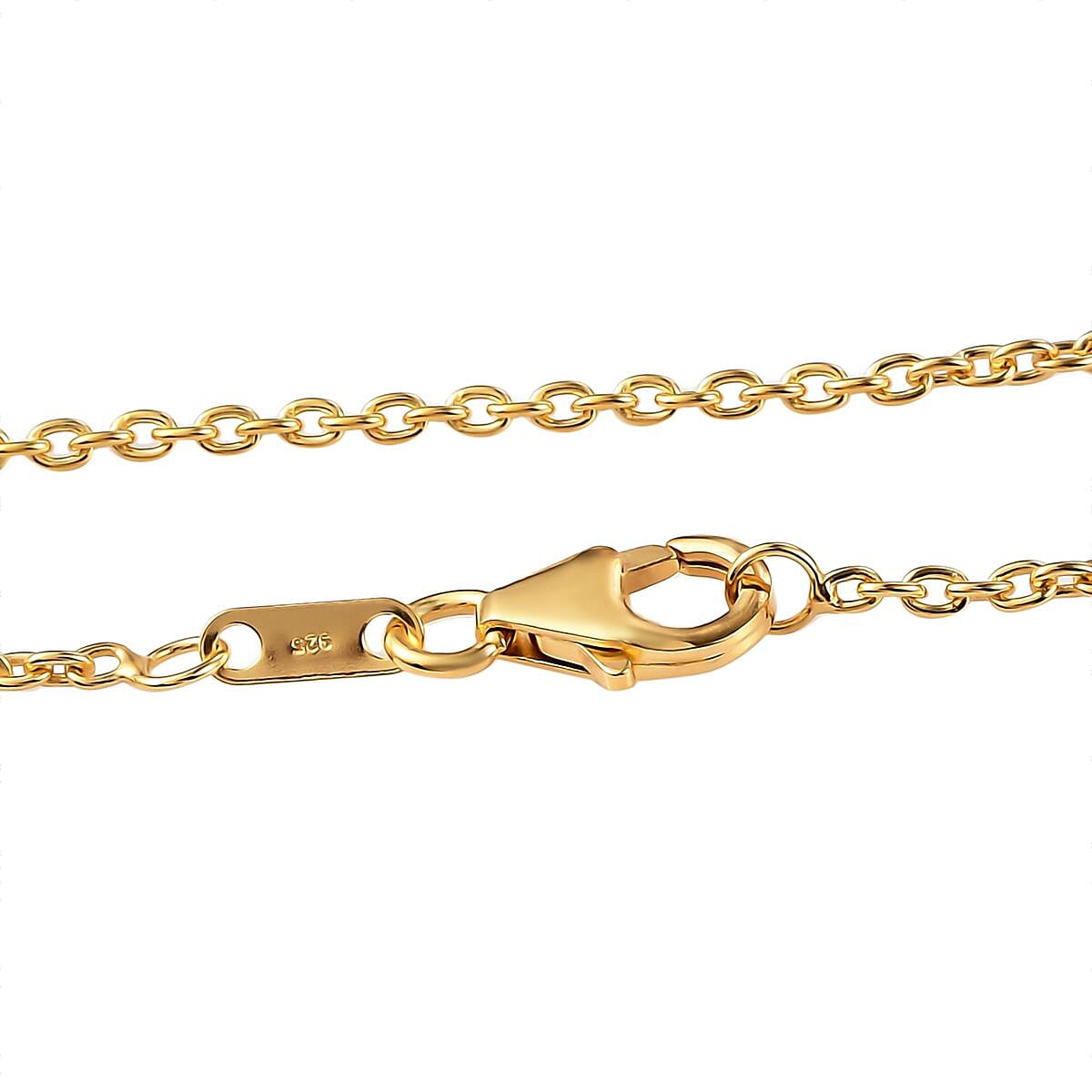 Salamanca Fire Opal & Natural Zircon Pendant with Chain (Size 20) in 18K Yellow Gold Vermeil Plated Sterling Silver 1.30 Ct.