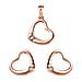 One Time Closeout 2 Piece Set - Diamond Heart Earrings and Pendant