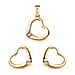 One Time Closeout 2 Piece Set - Diamond Heart Earrings and Pendant