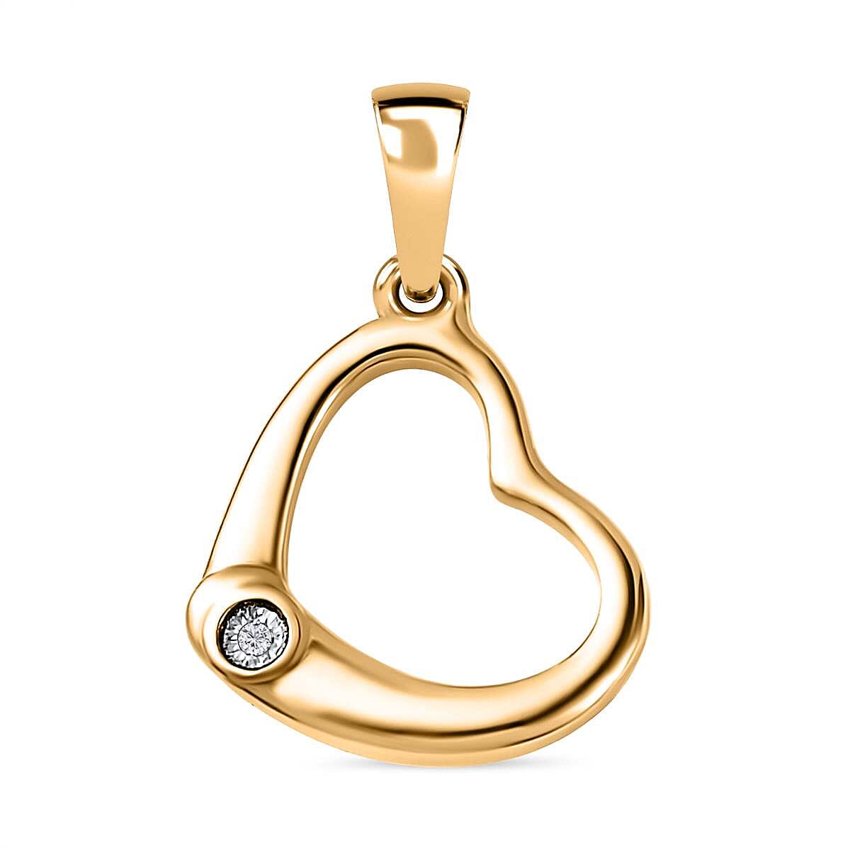 One Time Closeout 2 Piece Set - Diamond Heart Earrings and Pendant