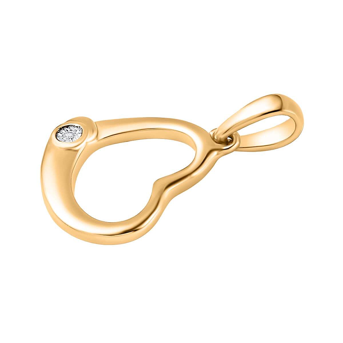 One Time Closeout 2 Piece Set - Diamond Heart Earrings and Pendant