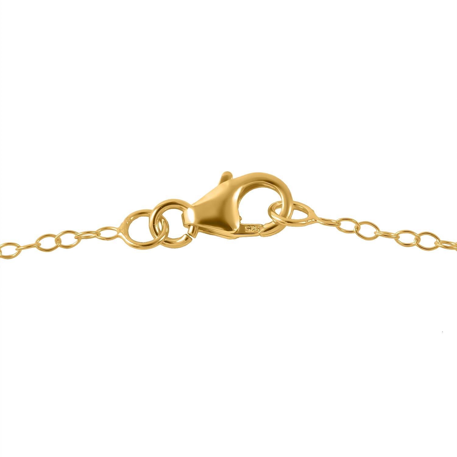 Multi Sapphire Bubble Pendant with Chain (Size 20) in 18K Vermeil Yellow Gold Plated Sterling Silver 1.13 Ct.