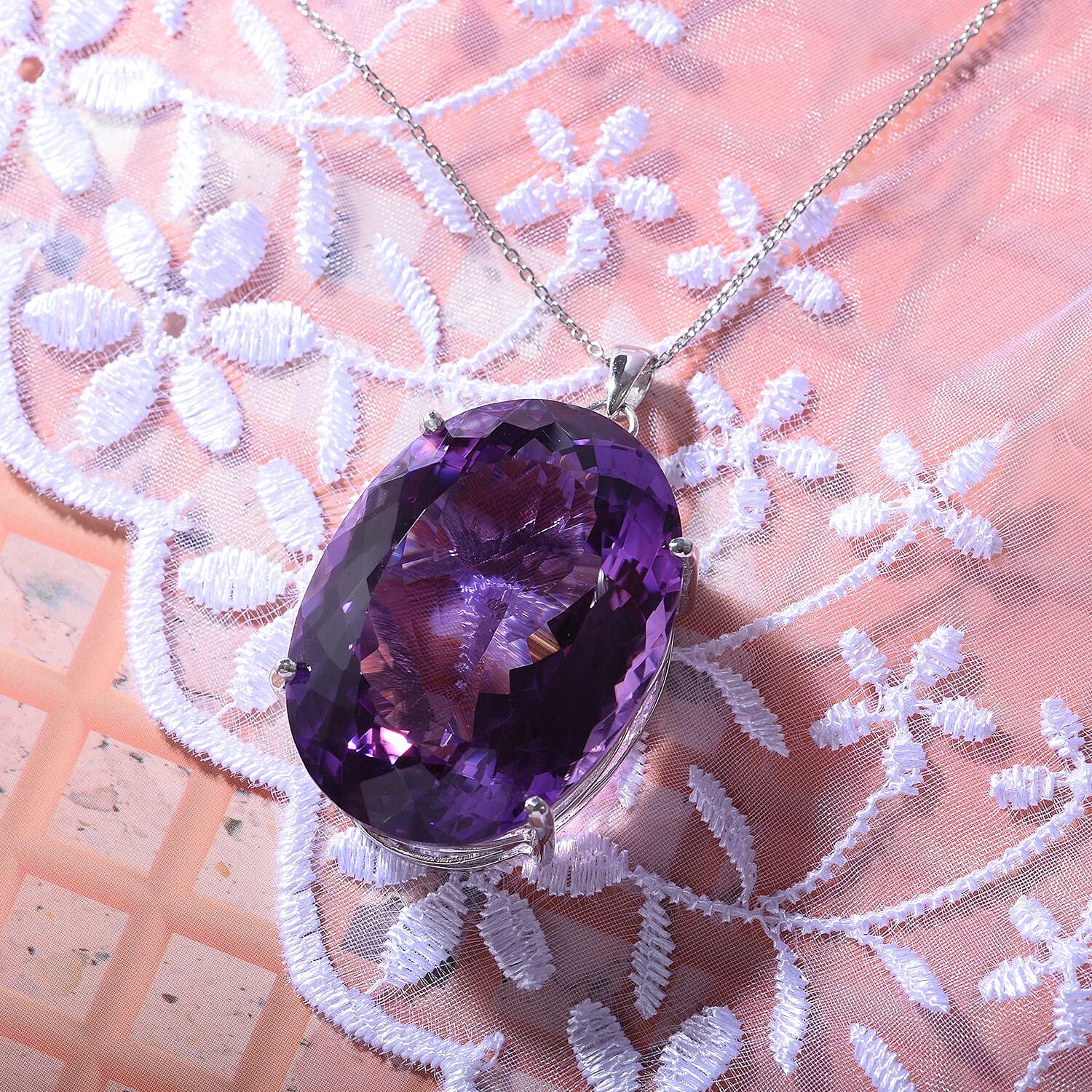 2024 100% Natural Amethyst Gemstone Pendent, Amethyst with Moissanite Gemstone, 92.5 Silver Soldier Pendent, Birthday Gift, Velentine Gift..