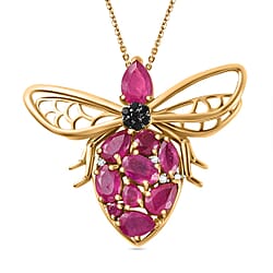 GP Italian Garden Collection - Serra Gaucha Citrine & Multi Gemstones Pendant with Chain (Size 20) in 18K Vermeil Yellow Gold Plated Sterling Silver 4.40 Ct