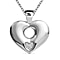 One time Closeout Stardust Heart Pendant in Sterling Silver with Stainless Steel Chain (Size 20) - Silver