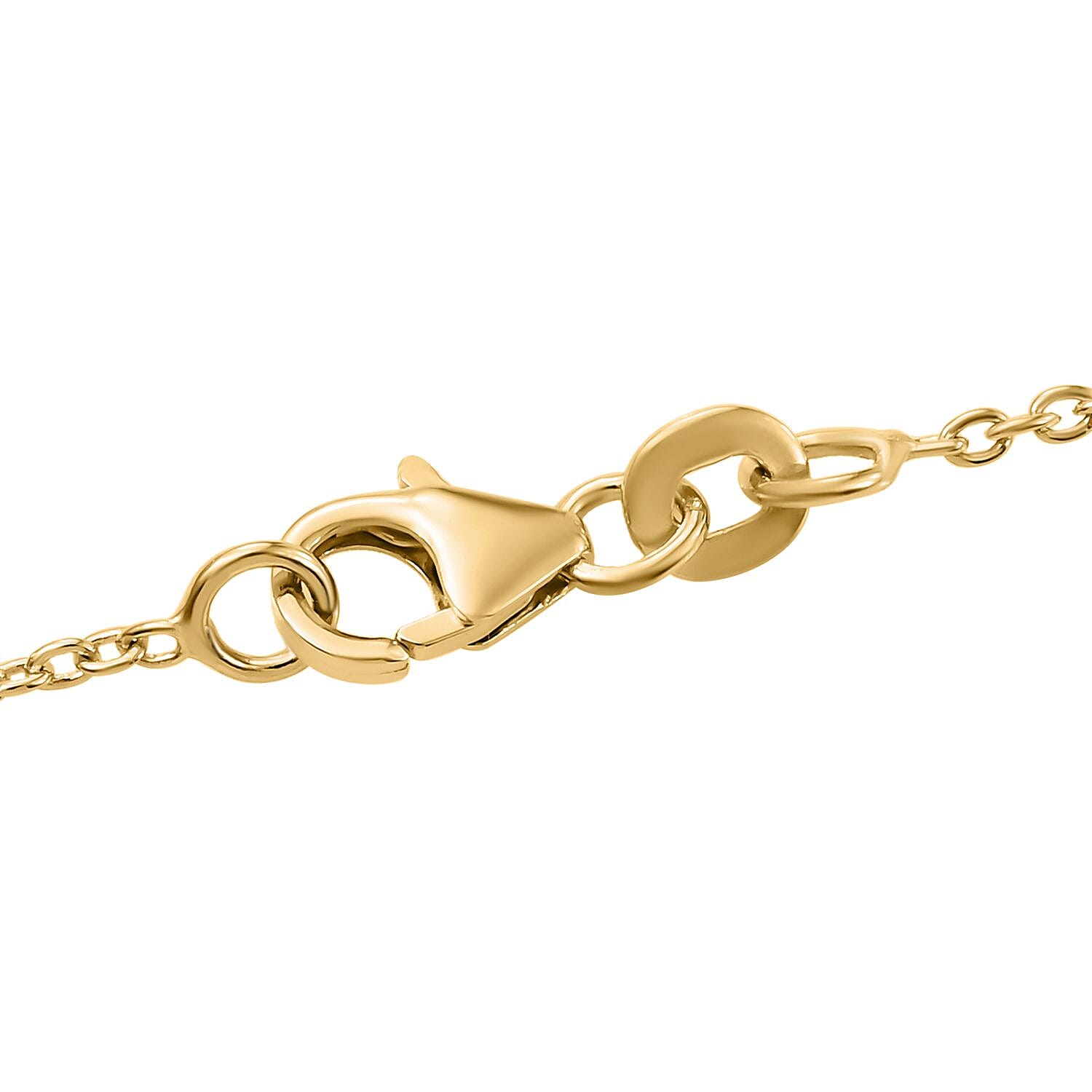 The Majestic Cabochon African Ruby, Moissanite Pendant with Chain (Size 20) in 18K Vermeil YG Plated Sterling Silver 8.05 Ct, Silver Wt. 5.6 Gms