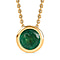 Premium Emerald Pendant with Chain (Size 20) in 18K YG Vermeil Sterling Silver  0.500  Ct.