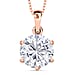 Moissanite Solitaire Pendant with Chain (Size 20) in Platinum Overlay Sterling Silver Wt. 5.4 Gms  5.700  Ct.