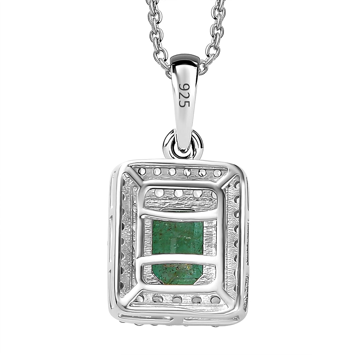 AAA Gemfields Zambian Emerald, Pink Sapphire and Natural Zircon Pendant with Chain (Size 20) in 18K Rose Gold & Platinum Plated Sterling Silver 1.80 Ct.