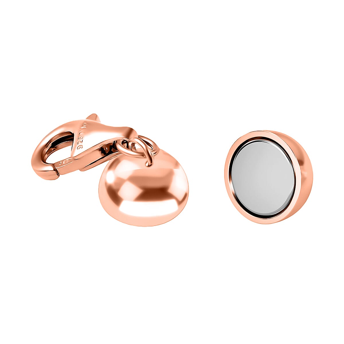 DOD - Set of 3 Magnetic Lock in Rhodium, Yellow Gold & Rose Gold Plated Sterling Silver DOD - Set of 3 Magnetic Lock in Rhodium, Yellow Gold & Rose Gold Plated Sterling Silver