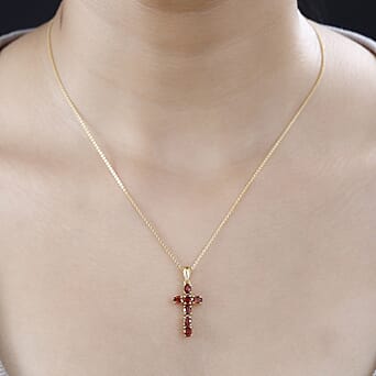https://tjcuk.sirv.com/Products/42/6/4267155/Red-Garnet-Pendant-with-Chain-Size-20-in-Vermeil-YG-Sterling-Silver-1-_4267155_1.jpg?w=342&h=342