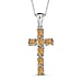 Citrine Pendant with Chain (Size 20) in Vermeil YG Sterling Silver  1.260  Ct.