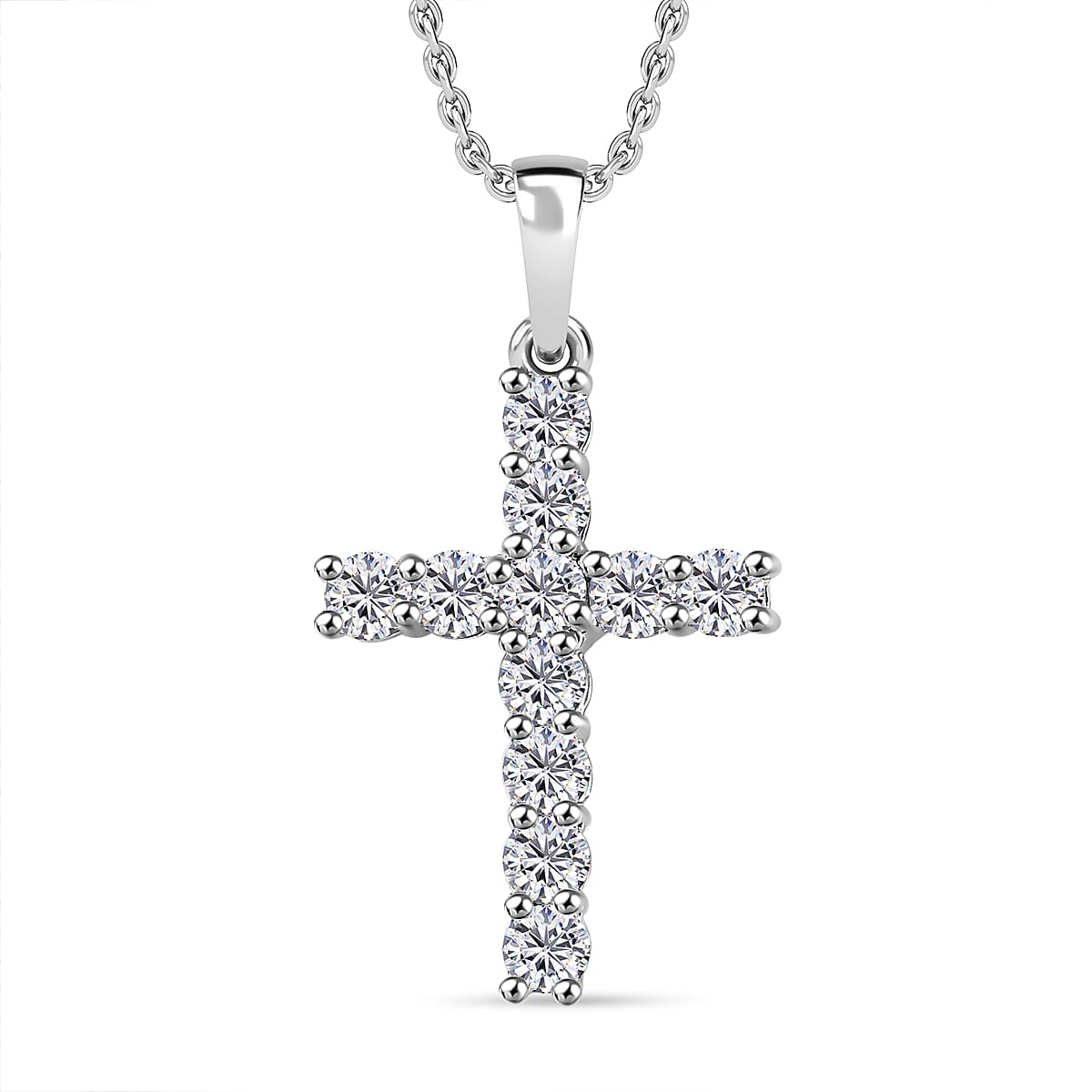 Moissanite Pendant with Chain (Size 20) in Vermeil YG Sterling Silver 1.200 Ct.