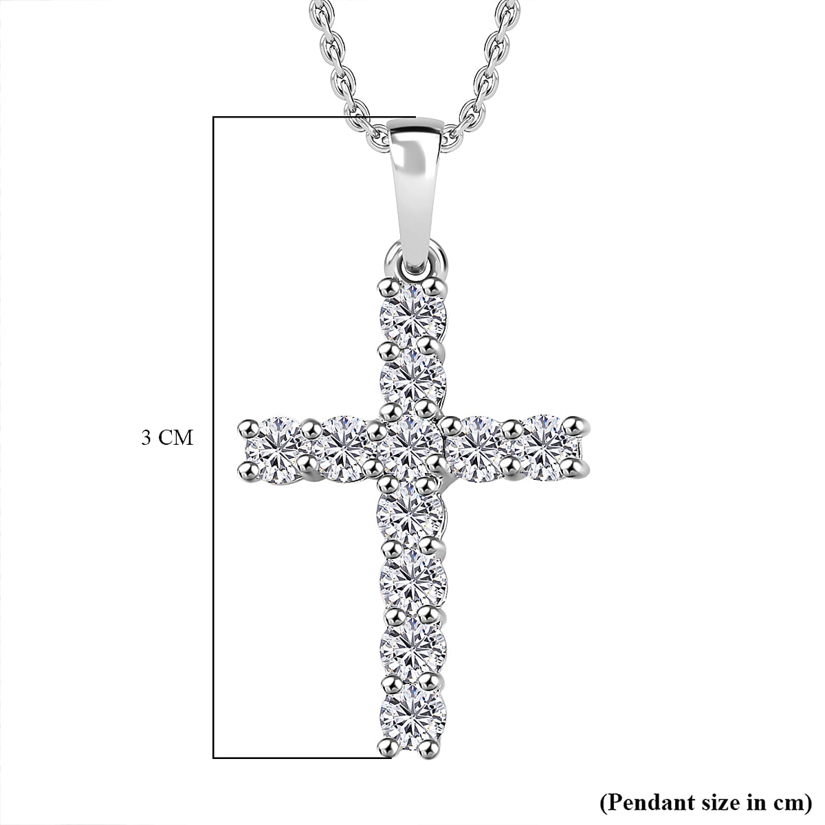 Moissanite Pendant with Chain (Size 20) in Vermeil YG Sterling Silver 1.200 Ct.