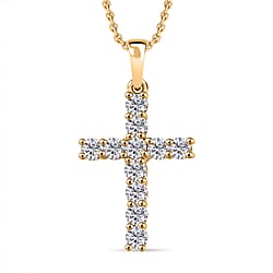 Moissanite Pendant with Chain (Size 20) in Vermeil YG Sterling Silver  1.200  Ct.