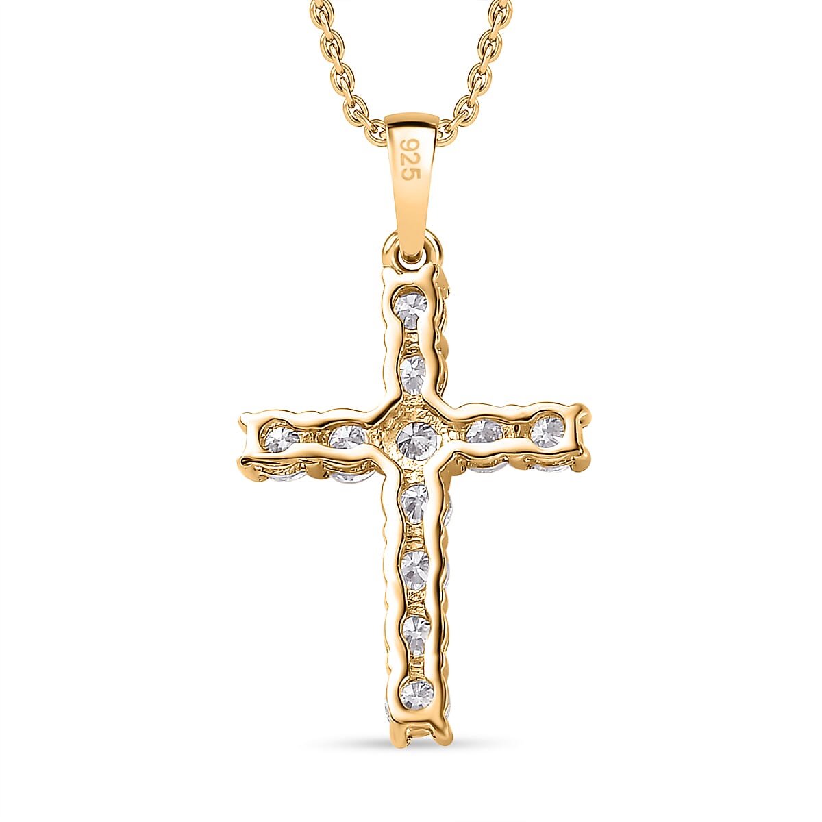 Moissanite Pendant with Chain (Size 20) in Vermeil YG Sterling Silver  1.200  Ct.