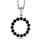 Natural Zircon Sterling Silver Circle Pendant with Stainless Steel Chain (Size 20), 2.25 Ct.