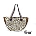 Leopard Pattern Tote Bag with Sunglasses - Brown