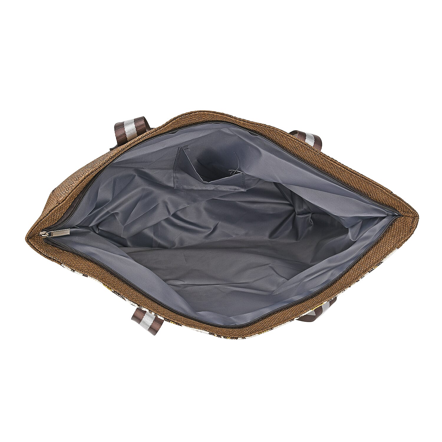 Leopard Pattern Tote Bag with Sunglasses - Brown