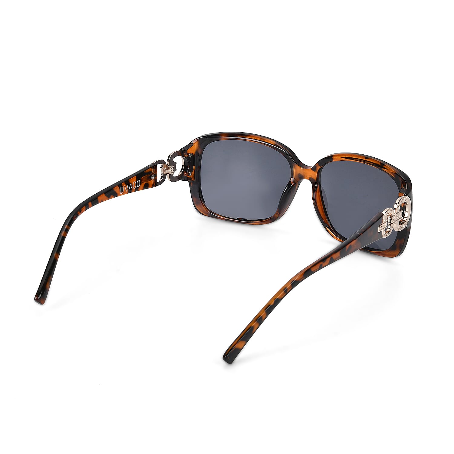 Leopard Pattern Tote Bag with Sunglasses - Brown