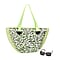 Leopard Pattern Tote Bag with Sunglasses - Pink