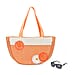 Flower Pattern Tote Bag with Sunglasses - Purple