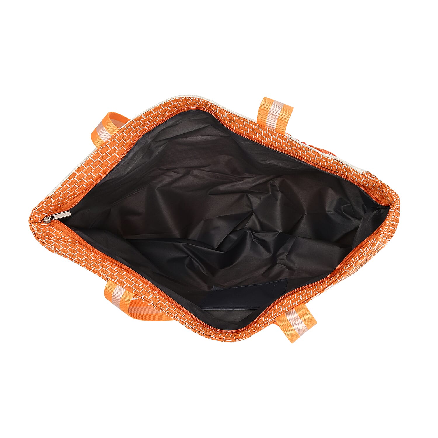 Flower Pattern Tote Bag with Sunglasses - Orange