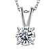Moissanite GRA Certified Solitaire Pendant with Chain (Size 20) in 18K Vermeil YG Plated Sterling Silver 1.20 Ct.
